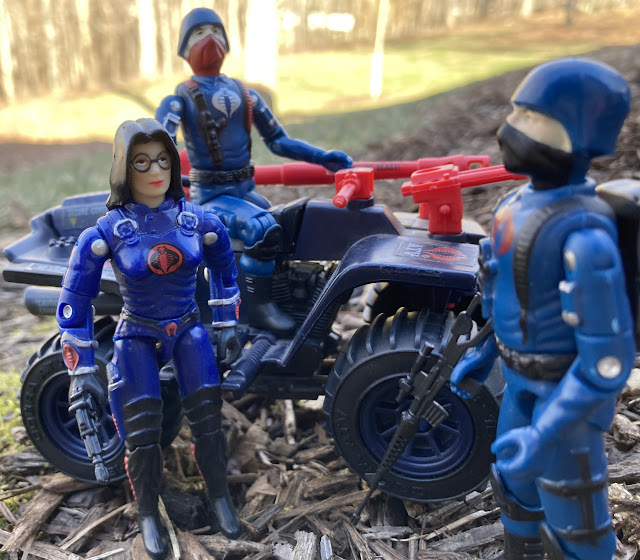 1997 Baroness, 1985 Ferret, Toys R Us Exclusive, 2021 Cobra Trooper, Black Major, Factory Custom