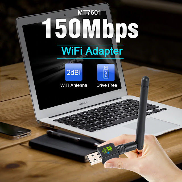 USB Wifi Adapter Antenna Wifi USB Wi fi Adapter Card Wi-fi Adapter Ethernet Wifi Dongle MT7601 Free Driver For PC Desktop laptop