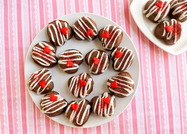 Food Lust People Love: These baked nutty truffles are soft and chewy, so chocolatey, perfect for your Valentine or special people you love. If you don’t have a heart-shaped pan, use a mini muffin pan. It’s all good.