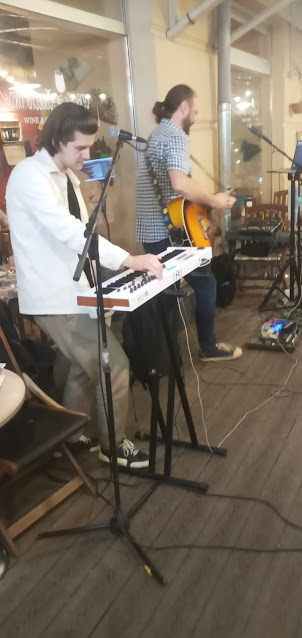 A pair of talented " Buskers" performing at " 20 Steps to Freedom " restaurant in Tbilisi Old Town.