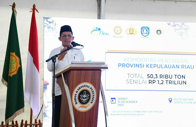 Provinsi Kepri Eksport 50,3 Ton Komunitas Pertanian yang Dilepas Gubernur Ansar