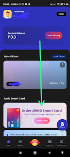 Junio App Order Smart Card