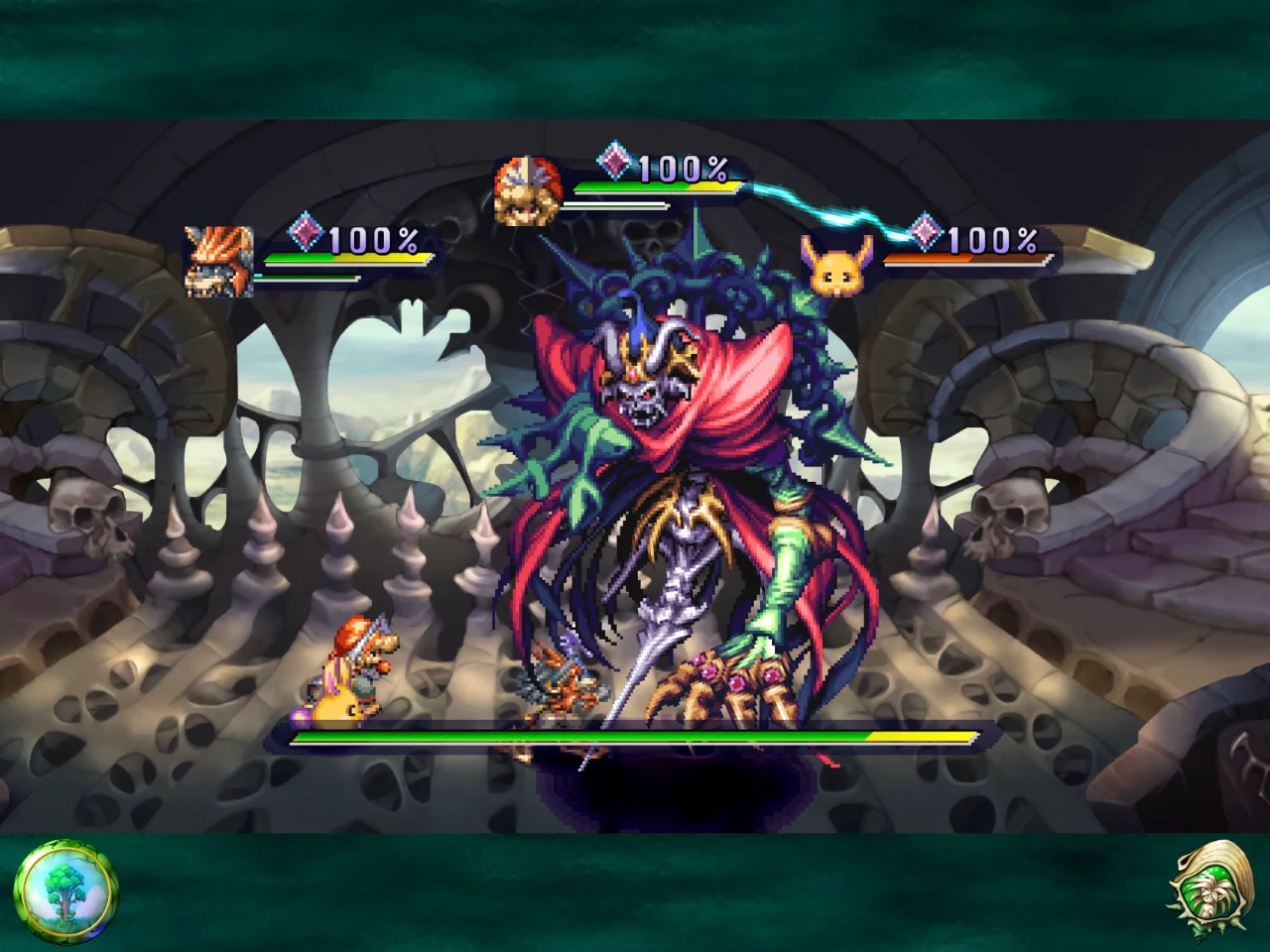 Legend Of Mana - Boss Deathbringer w Fortecy Kości