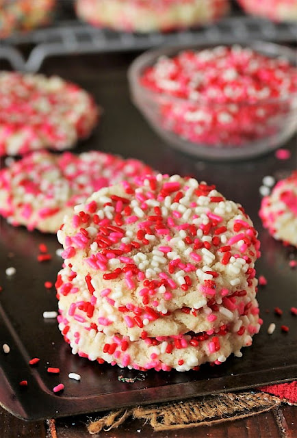 Valentine's Sprinkle Sugar Cookies Image