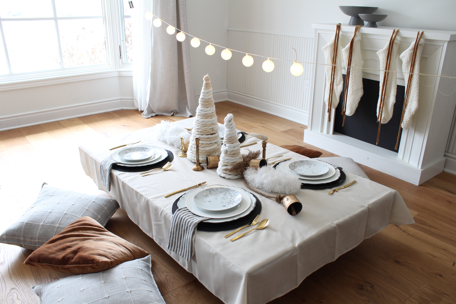 How to create a low boho Christmas Table