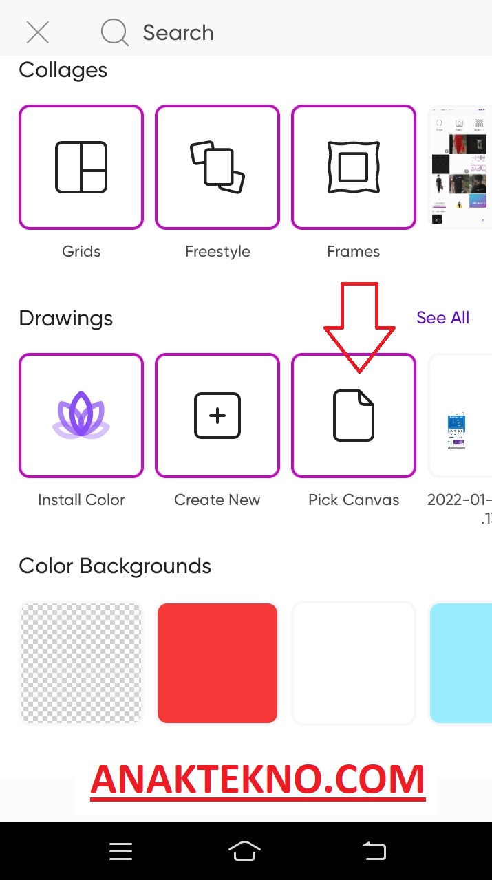 Cara buat canvas di Picsart