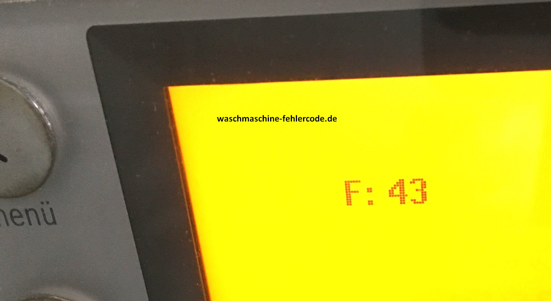 Bosch Washmaschine Fehlercode F43