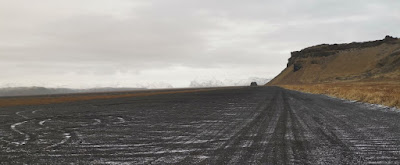 La carretera para llegar o volver de Hjörleifshöfði.