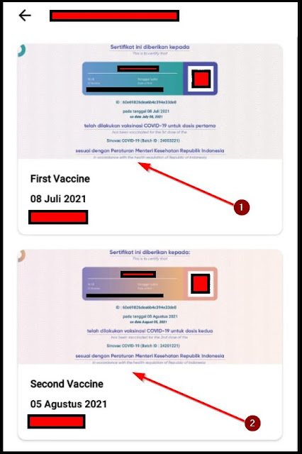 cara download sertifikat vaksin 1 dan 2 di pedulilindungi