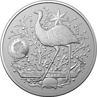 Герб Австралии, серебряные монеты в 1 унцию тираж 50 тысяч штук