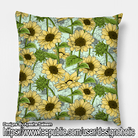 Sunflowers Pattern Pillow