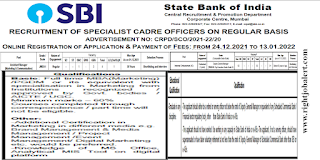 SBI Specialist Cadre Officers -  Assistant Manager (Marketing & Communication) and Internal Ombudsman Job Vacancies