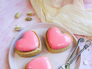 Tartelettes coeur framboise pistache pour la Saint Valentin