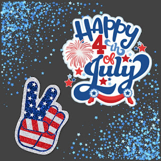 happy 4th of July greeting card