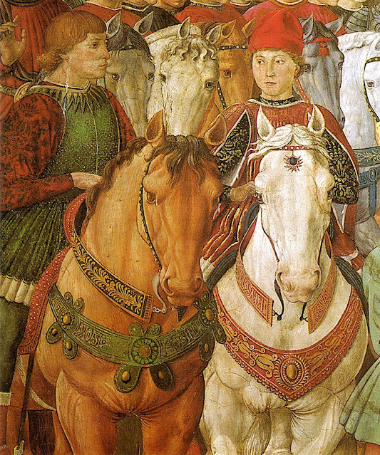 Benozzo Gozzoli (1420-1497) Sigismondo Pandolfo Malatesta (à gauche) et Galeazzo Maria Sforza (à droite) Chapelle des Mages Palais Medici-Riccardi, Florence