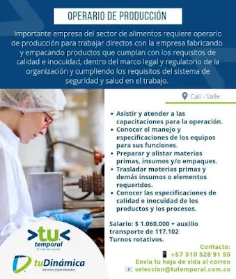 Empleos en Cali hoy | en Cali Empleo Hoy Inmediato importante compañia se encuentra en la busqueda del siguiente perfil: 📂 Empleo en Cali HOY como Auxiliar Seguridad y salud en el trabajo 💼 |▷ #SiHayEmpleo  Postulese para la vacante de Empleo - Auxiliar seguridad y salud en el trabajo- Empleo en Cali hoy.     📂 Empleo en Cali HOY como Auxiliar Seguridad y salud en el trabajo 💼 |▷ #SiHayEmpleo  Enviar hoja de vida por correo (Asunto Cargo al que aspira) o contactarse.  ☎ cel.  📩 Correo:seleccionpa4@gmail.com ANTES DE APLICAR, VERIFIQUE LA VIGENCIA DE ESTA PUBLICACIÓN  📅 Fecha vencimiento publicación ➤ 10/04/2022