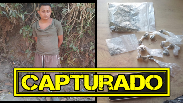 El Salvador: Capturan a peligroso gatillero con 14 porciones de marihuana en Tonacatepeque