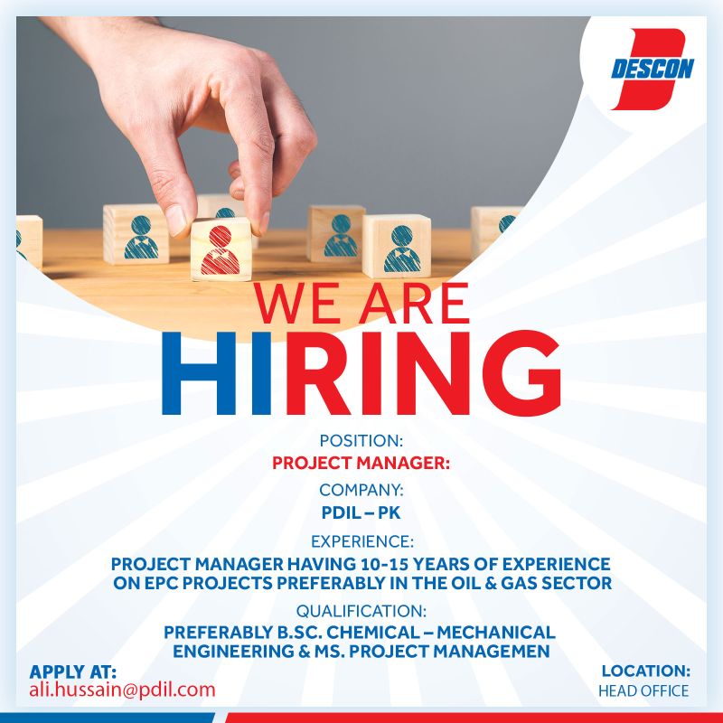 Descon Engineering Limited Jobs PROJECT MANAGER