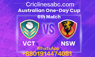 Australia Domestic One Day Cup VIC vs NSW 6th Match Prediction 100% Sure Report