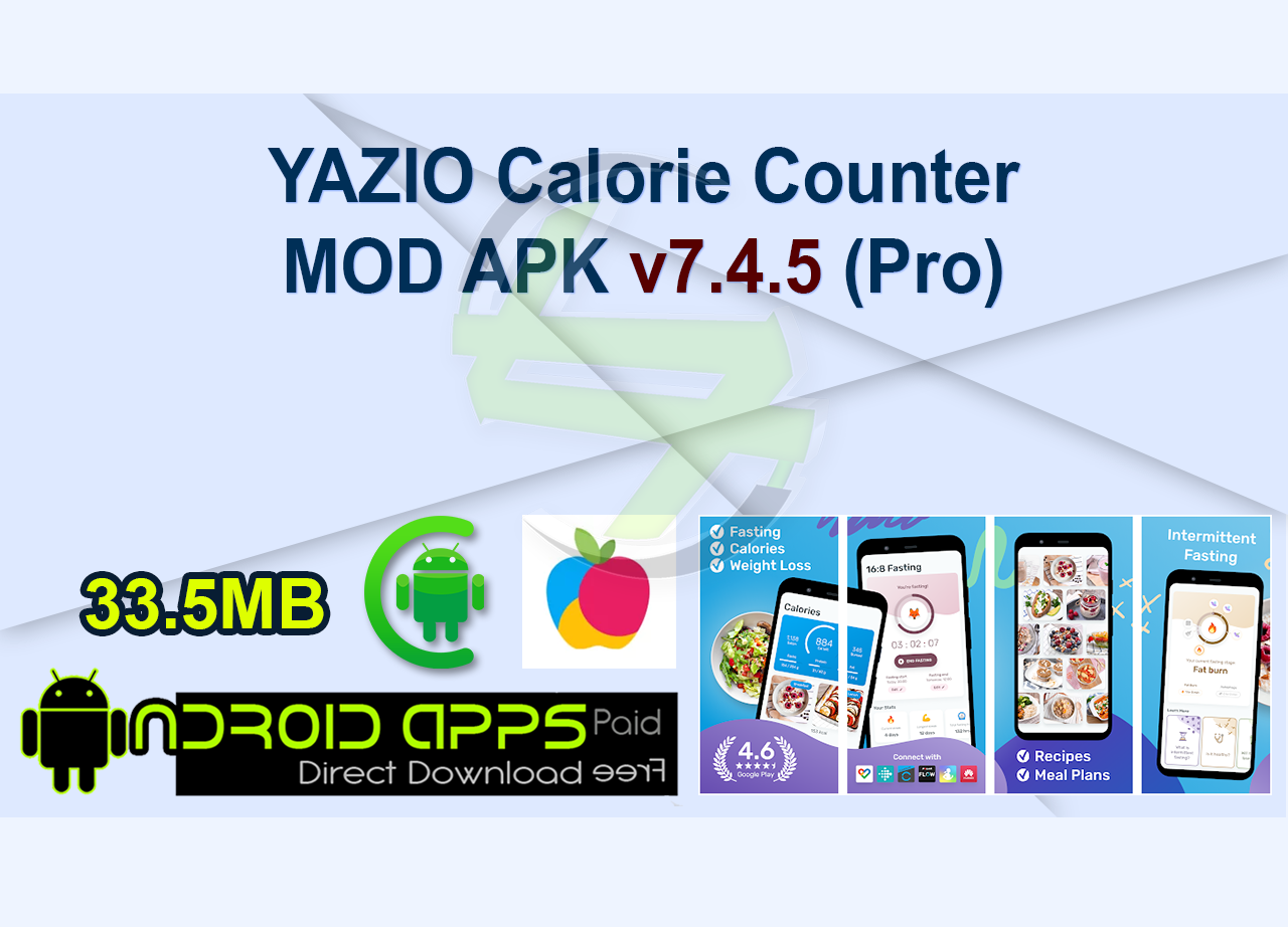 YAZIO Calorie Counter MOD APK v7.4.5 (Pro)