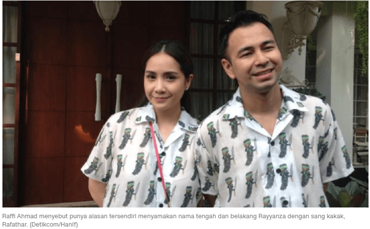 Alasan Raffi Ahmad Samakan Nama Rayyanza dengan Rafathar