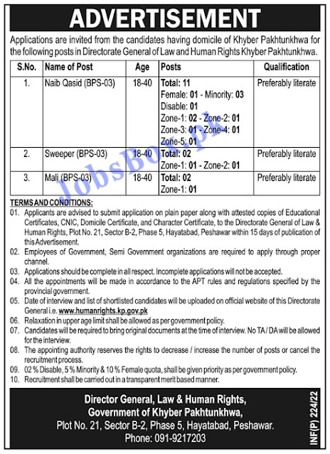 Today  Jobs 2022 Human Rights KPK Jobs 2022  Job Advertisement online Jobs in government and private for male and females. Latest jobs in 2022 for teaching, bank, IT, Engineering, Medical and students.   Jobs in Pakistan 2022 for todays latest jobs opportunities in private and Govt departments. View all new Government careers collected from daily Pakistani