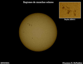 Regiones Activas de Manchas Solares - 26/03/2024