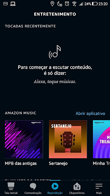 passo 2 ouvindo com a amazon alexa reprodução