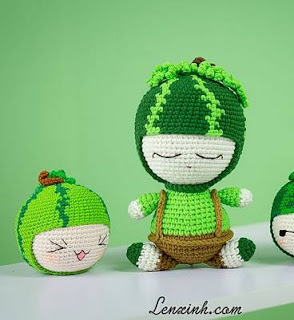 PATRON GRATIS MUÑECO MELON AMIGURUMI 48492 👦🍈