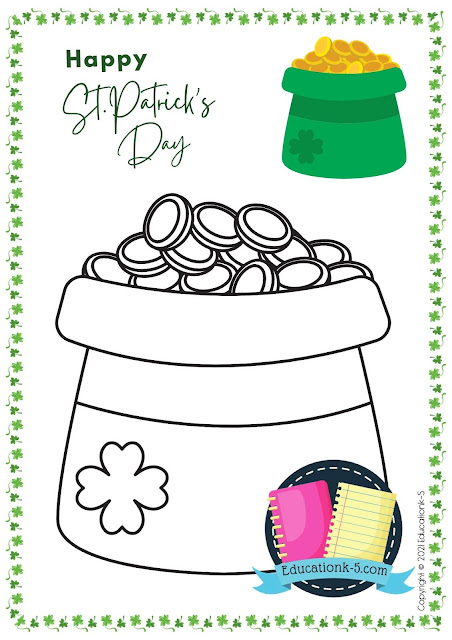 St Patrick's Day Coloring Pages For Kindergarten