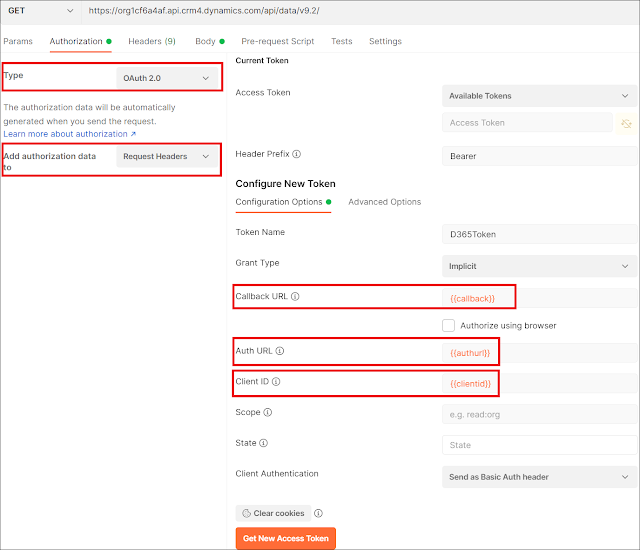 Dynamics 365 with postman 2