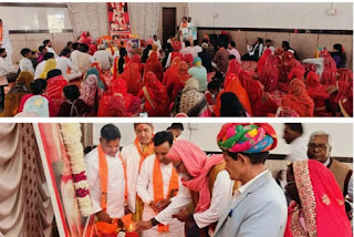 वैष्णव बैरागी सेवा समिति द्वारा जगत् गुरु श्री रामानंदाचार्य स्वामी जी की जयंती पर शोभायात्रा निकाली।