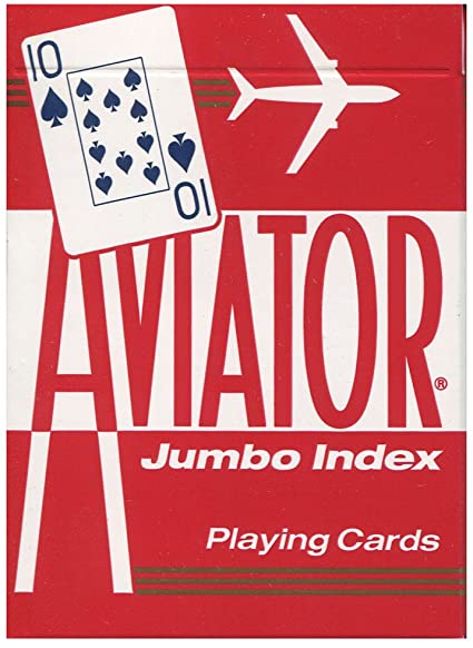 CARDS AVIATOR JUMBO INDEX POKER SIZE (RED) INR 499