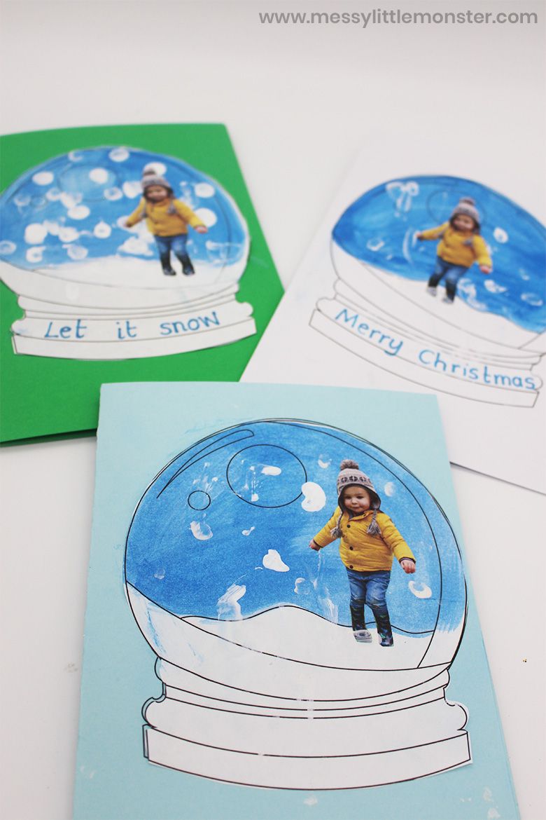 Snow globe template for snow globe photo craft