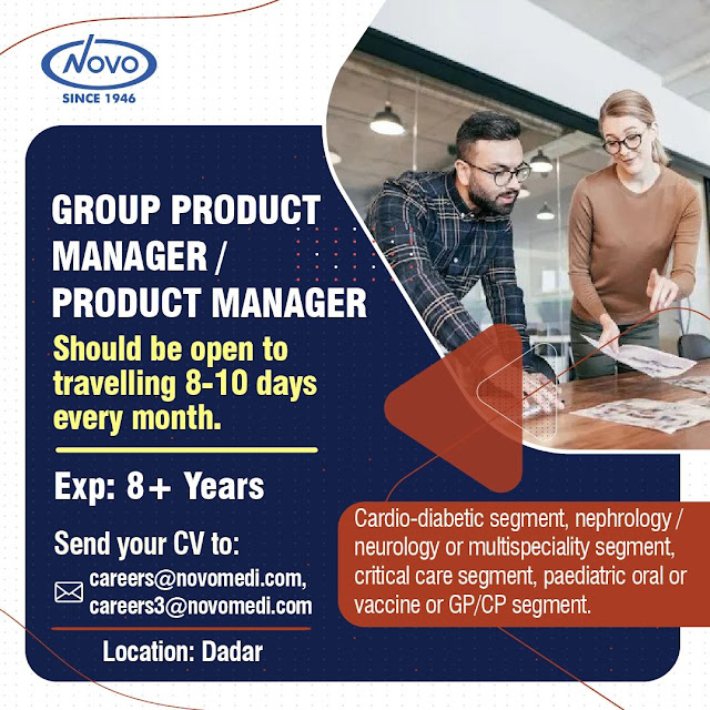 Novo Medi Science Pvt Ltd Hiring For Product Manager/ Group Product Manager