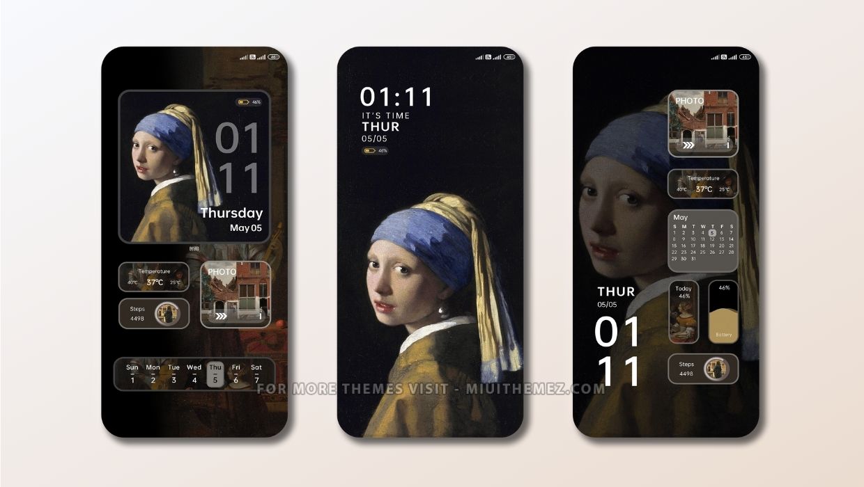 Girl With a Pearl MIUI Theme