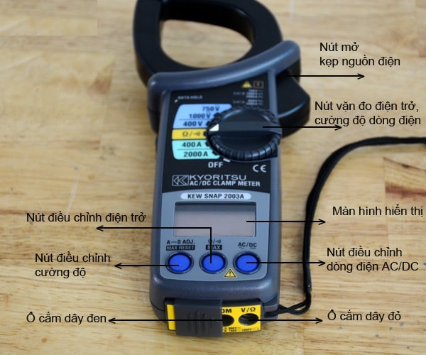 Kyoritsu 2003A cũng có thiết kế rất đơn giản, sử dụng linh hoạt