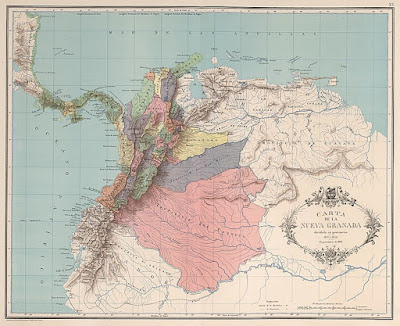 Nueva Granada dividida en provincias entre 1832 y 1855