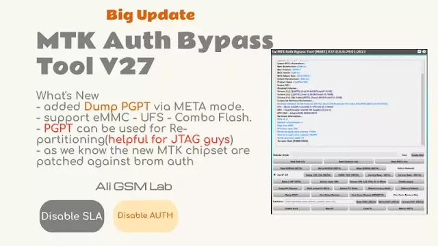 MTK Auth Bypass Tool V27 MTK Tool