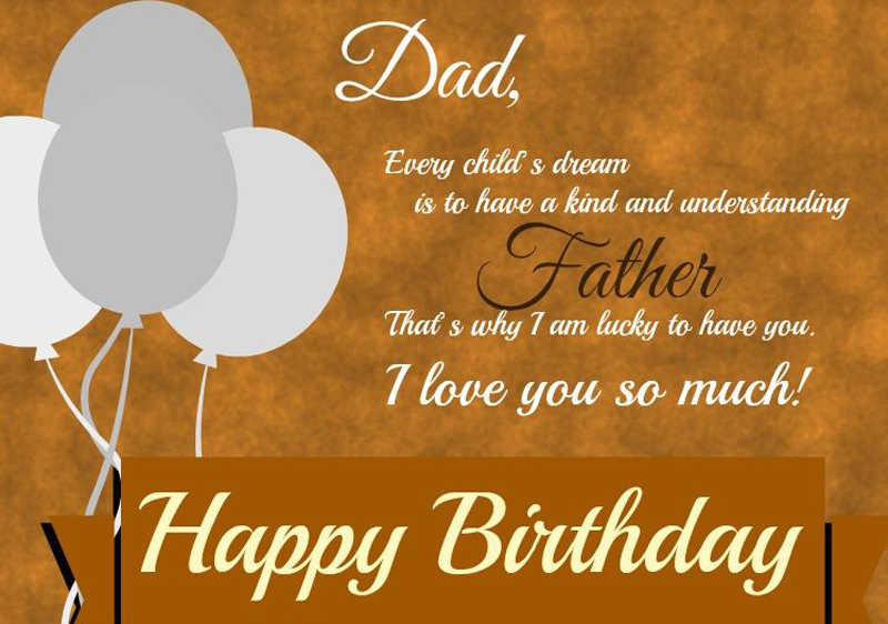 Special Birthday Wishes for Dad