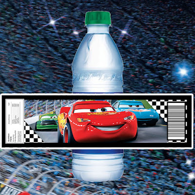 Disney Cars Water Bottle Label Template DIY