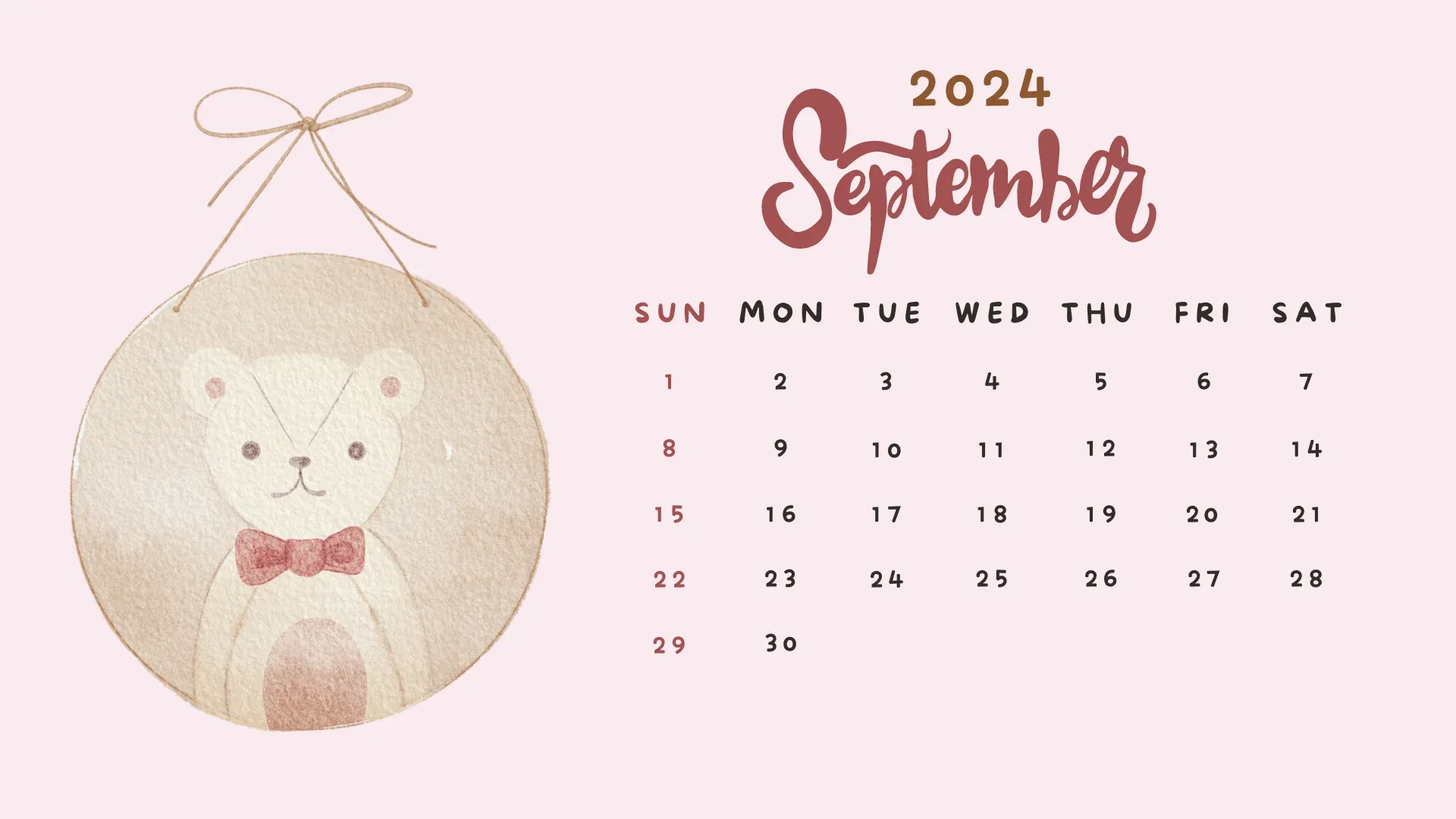 Download September 2024 HD Calendar