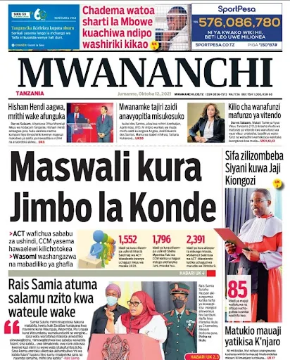 Habari Zilizopo Katika Magazeti Ya Leo October 12