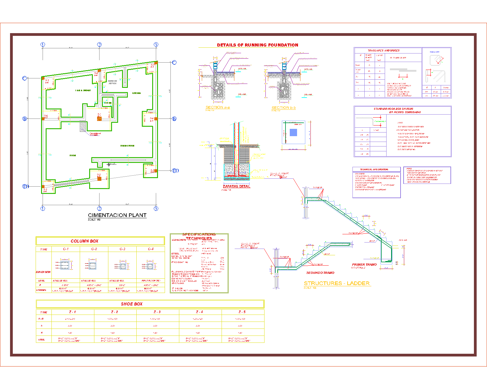 4 bedrooms Residence House Plan with Complete Details