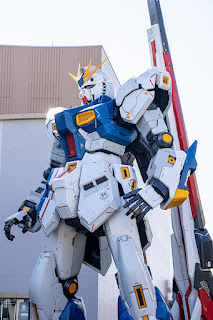 Full-scale RX-93ff ν Gundam at Mitsui Shopping Park LaLaport Fukuoka