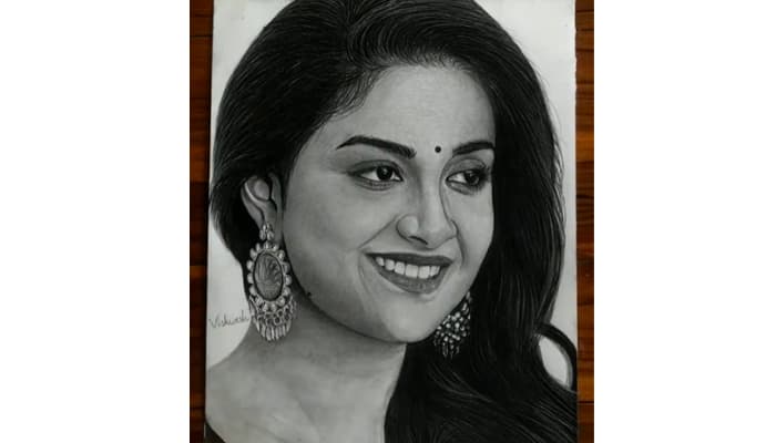 05-Keerthi Suresh Pencil Sketch