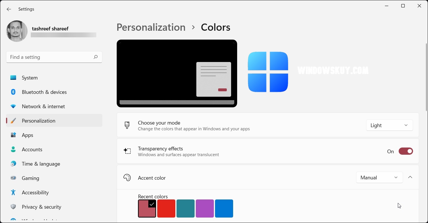 personalization color