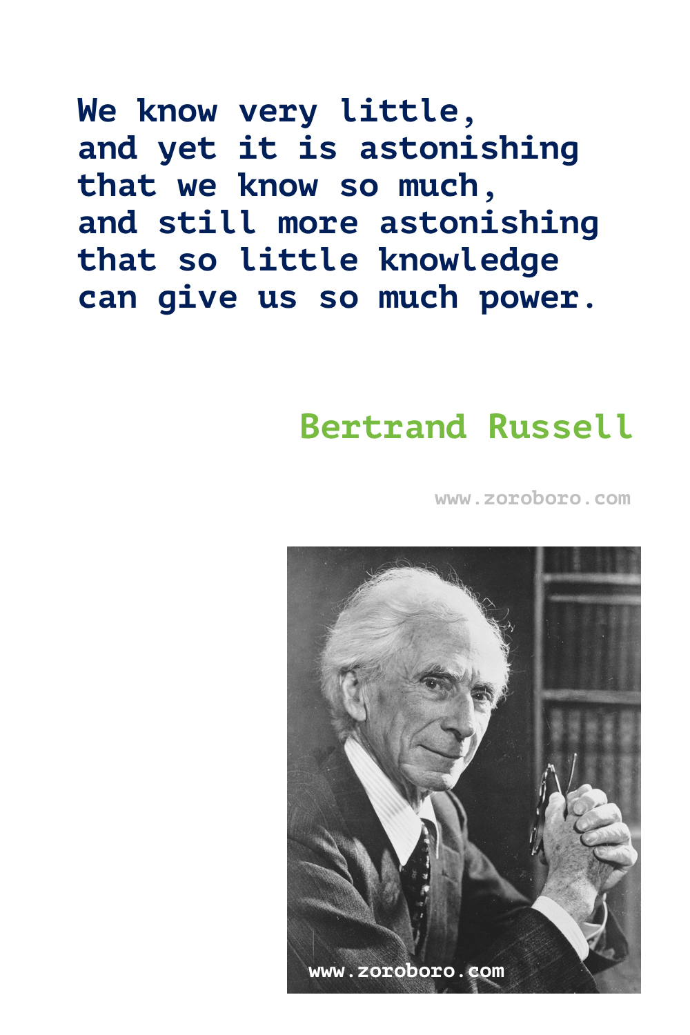 Bertrand Russell Quotes. Bertrand Russell Books, Essay Quotes. Bertrand Russell 10 commandments. Bertrand Russell Philosophy. Bertrand Russell Love, Happiness, Science, Human, Psychology & Religion Quotes. Bertrand Russell,Bertrand Russell's Books Quotes - The Problems of Philosophy, A History of Western Philosophy, The Conquest of Happiness, Marriage and Morals, Sceptical Essays, Unpopular, & Why Men Fight