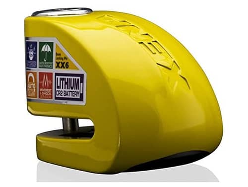 XENA Motorcycle Disc Lock Alarm Yellow