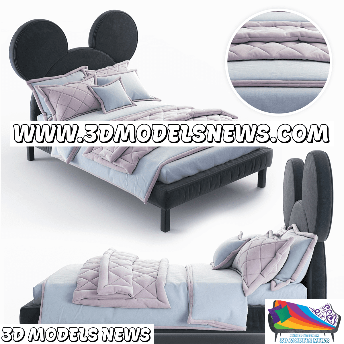 Mickey Mouse bed model for children's rooms modern style 5